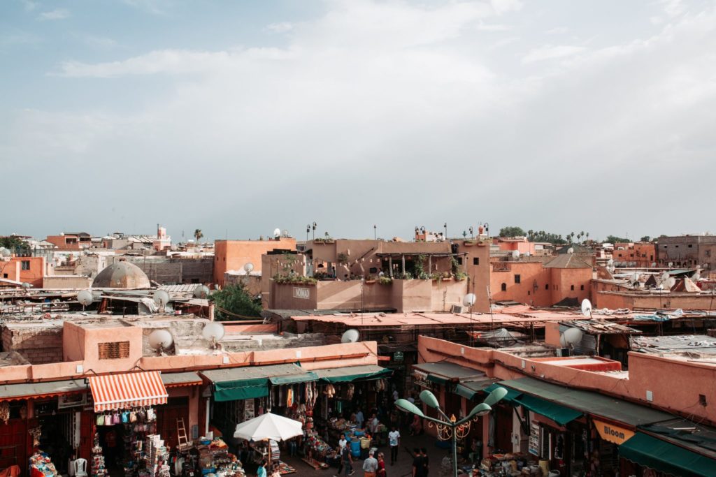 Vista Marrakech dalla terrazza del ristorante Nomad
